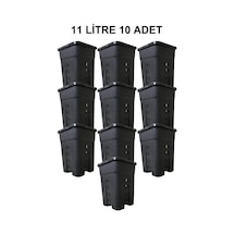 Grow Wizard Delikli Kare Air Pot Saksı 11 Litre 10 Adet
