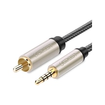 Ugreen 3,5 Mm - Rca Ses Kablosu Xiaomi Mi 1/2 Tv Dijital Spdıf Kablosu, Uzunluk: 2 M Siyah