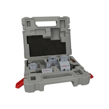 12x Pro Multi Material Delik Açma Testeresi Seti - Standart Tutucu Yumuşak Ahşap, Alçıpan, Ø 22, 29, 35, 44, 51,