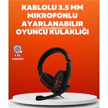 Stereo Kırmızıkulaklığı Yumuşak Pedli Mikrofonlu -
