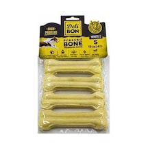 Delibon Deri Press Köpek Kemik 12cm S Boy 4lü Paket Beyaz