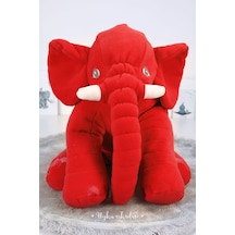 Dev Boy Uyku Arkadaşım Fil Kırmızı Jumbo Boy 60cm.