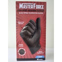 Masterforce Siyah Nitril Kalın Eldiven Large(L) Beden