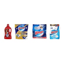 Bingo Renkliler 3lt +bulaşık Tableti 40'lı+ Beyazlar İçin Ultra 1.5 Kg + Beyazlar İçin Toz 8 Kg 4'lü Set Diğer