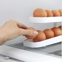 Toptan Pratik Buzdolabı Yumurta Standı 2 Katlı Raf Buzdolabı Organizer