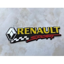 Renault Sport Sarı Yazılı Arma Stıcker - Renault Sport Stıcker - Renault Sport Yazı