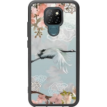 General Mobile Gm 20 Suluboya Leylek Tasarımlı Glossy Telefon Kılıfı Çok Renkli