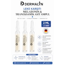 Dermalyn 3 Adet Leke Karşıtı Traneksamik Asit İçeren Cilt Aydınlatıcı Ampul Serum Dermaroller