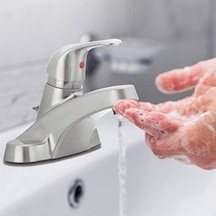 Aqua Vista 30-b410-av-bn Watersense Sertifikalı Banyo Lavabo Bataryası, Fırçalanmış Nikel Tek Kulp