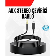 Hubrendy Tekno 1 Metre Lightning To Aux Çevirici Kablo Stereo Ses Yüksek Kalite