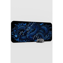 Ejderha Mavi V2 70x30 Xl Gaming Kauçuk Kaymaz Taban Mouse Pad Fare Altlığı