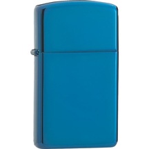 Ehediye Zippo Çakmak Slim Parlak Sapphire 20494
