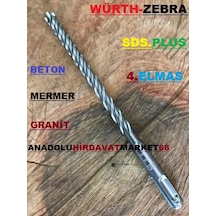 Würth 12*160 Sds Beton Delme Ucu Mermer Granit Delici Uç 4elmas