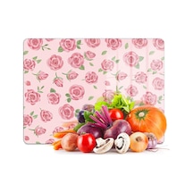 Decovetro Cam Kesme Tahtası Ve Sunumluk Love Serisi Gül Desenli 20 X 30 Cm Diğer