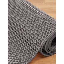 Gri Petek Mat Pvc Kaydırmaz Petek Paspas, 0,9x7 Metre