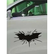 Yarasa Tasarımlı Baskı Çıkarılabilir Su Geçirmez Oto Sticker Siyah 20 6 Cm