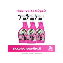 Cif Ultra Sprey Sakura Parfümlü Kir Ve Yağ Sökücü 750 Ml X 3 Ade