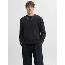 Jack & Jones Jack&jones 12286144 0 Yaka Erkek Triko - Siyah