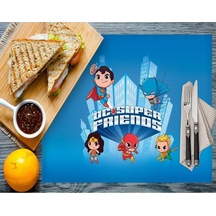 Home Dc Super Friends Kumaş Amerikan Servis 4'lü Set 35x50cm Çok Renkli