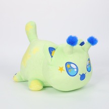 Xiaoqihyt-Cat Peluş Oyuncak Sevimli Kedi Bebek 25 CM-Yeşil Uzaylı Kedi 180 G