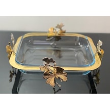 Atabey Home Collection Kelebek Döküm Ayakli Kare Büyük Borcam 28 Cm Metal Dekoratif Çerçeveli Paşabahçe