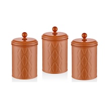 The Mia Prizma Çay Şeker Kahve Kavanozu Terracota 1 Lt