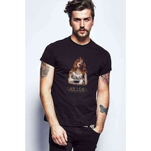 Lady Gaga Baskılı Siyah Erkek Tshirt (528856949)