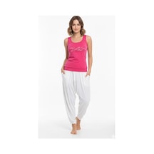Alfa Aksesuar 03 Şahinler Bayan Yazlık Poly Şalvarlı Pijama 21519 Fuşya