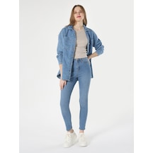 Colin's 760 Diana Yüksek Bel Dar Paça Süper Slim Fit Mavi Kadın Jean Pantolon CL1048828_Q1.V1_DN04470 Mavi