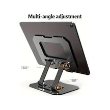 Metal Ergonomik Döndürme Taşınabilir Tablet Pc Standı Katlanabilir Ayarlanabilir 360 Döner Masaüstü Ipad Telefon Ofis İçin Tablet Tutucu Ev Rafı Yatak Araba 1 Adet