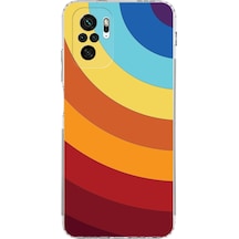 Xiaomi Redmi Note 10 4g Kamera Korumalı Kapak Renk Cümbüşü Tasarımlı Şeffaf Kılıf