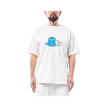 Eriyorum Anlasana Oversize Beyaz Tişört
