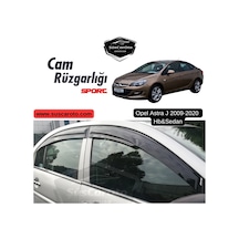 Opel Astra J Hb & Sedan 2009-2020 Uyumlu Mugen Cam Rüzgarlığı Seti Piano Black 4'lü İthal 00 Şüscaroto Aksesuar