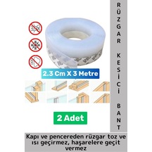 Premium Kapı Altı Pencere Rüzgar Toz Isı Böcek Haşere Önleyen Rüzgar Kesici Bant 3 Metre 2 Adet