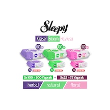 Sleepy Karma Kişisel Bakım Havlusu 3x100 300 Yaprak + Sleepy Karma Çanta Boy 3x25 75 Yaprak