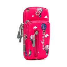 18 X 9 Cm Sıcak Hava Balonu Desenli Elastik Kol Bandı Koşu Için Cep Telefonu Kesesi Boyut: L - Gül