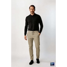 İgs Bej Dynamic Fit Lastikli İpli Erkek Pantolon Konforlu Smart Casual-26027 İgs Bej Dynamic Fit Lastikli İpli Erkek Pantolon Konforlu Smart Casual-26027