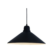 S Retro Siyah Içi Sarı Metal Sarkıt Avize 37 Cm Siyah