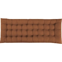 Suntek Yüksek Sırtlı Sandalye Minderi Dolgulu Koltuk Ahşap Kahve