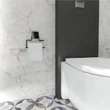 Decorev Dc-5056 Dekoratif Siyah Tuvalet Kağıtlık Kapaksız Modern