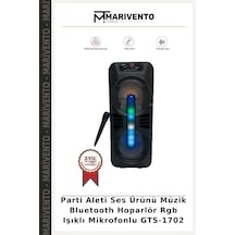 Parti Aleti Ses Ürünü Müzik Bluetooth Hoparlör Rgb Işıklı Mikrofonlu Gts-1702