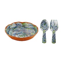 Lucky Art Vivace Melamin 3 Parça Salata Servis Seti 30 Cm Dıo30028 Çok Renkli