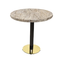 Karanfil Laminat Gold Yuvarlak Masa Q80