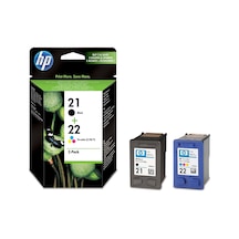 Hp Sd367Ae 21/22 Sıyah/Uc Renklı 2 Lı Paket Murekkep Kartusları