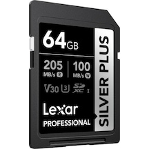 Lexar 64gb Silver Sd Uhsı V30 U3 205mb/s Hafıza Kartı