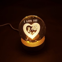 I Love You Işıklı Cam Küre