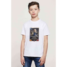 Tshirthane Tianna Crownguard Baskılı Unisex Çocuk Beyaz T-Shirt