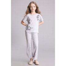 Defacto Dısney Mıckey & Mınnıe Fitilli Kaşkorse 2li Pijama Takımı Kız Çocuk H2763a826spgr28 Gri-gr28