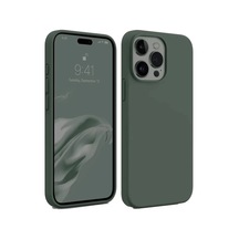 İphone 15 Pro Kılıf First Silikon - Koyu Yeşil