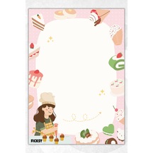 A5 Mutfak Bloknot Çizgisiz Defter - 50 Yaprak - Memopad - Notepad - Not Defteri - Not Kağıdı Çok Renkli Çok Renkli